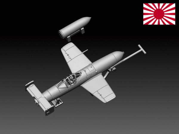HINODE 1/144レジンキット 未塗装 WW2 日本海軍 桜花 (航空機) 11型 デカール&兵士フィギュア付き　ウイングキットコレクション - 画像 (3)