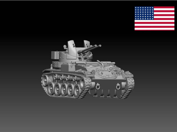 HINODE 1/144 レジンキット 未塗装 WW2 アメリカ軍 M19 対空自走砲