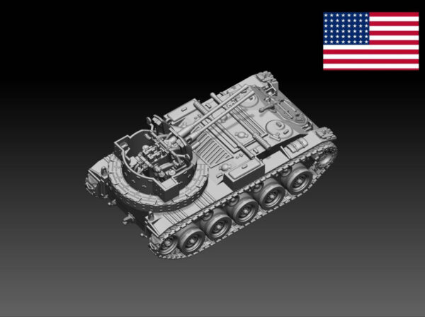 HINODE 1/144 レジンキット 未塗装 WW2 アメリカ軍 M19 対空自走砲 - 画像 (4)