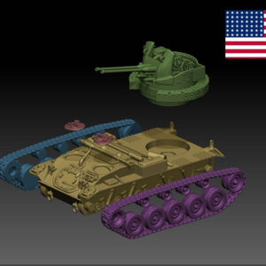 1/35 アメリカ系 T49 軽戦車 16K高精細3Dプリント レジンキット M19対空自走砲4-300x300.jpg