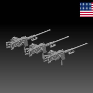 HINODE 1/144 レジンキット 未塗装 WW2 アメリカ軍 ブローニングM2重機関銃 3本