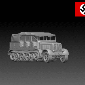 HINODE 1/144レジンキット 未塗装 WW2 ドイツ軍 Sd.Kfz.8 DB9 12t牽引車