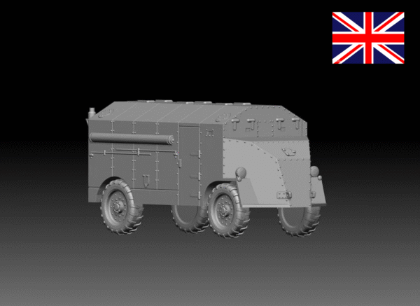 HINODE 1/144レジンキット　未塗装 WW2 イギリス軍　戦車　AEC装甲指揮車
