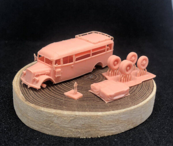 HINODE 1/144 レジンキット 未塗装 WW2 ドイツ軍 オペルブリッツ 3.6-47 オムニバス - 画像 (7)