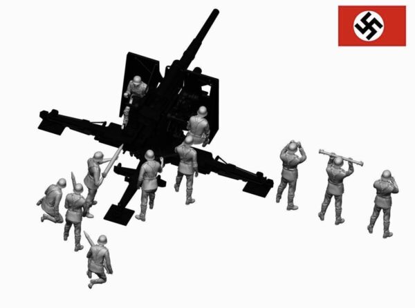 HINODE 1/144 レジンキット 未塗装 WW2 ドイツ軍兵士フィギュア11体 - 画像 (4)