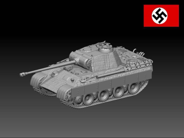 HINODE 1/144レジンキット 未塗装 WW2 ドイツ軍 パンターA型 中戦車 Zimmerit 仕様 - 画像 (3)