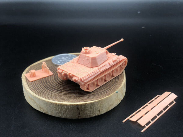 HINODE 1/144レジンキット 未塗装 WW2 ドイツ軍 パンターA型 中戦車 Zimmerit 仕様 - 画像 (9)