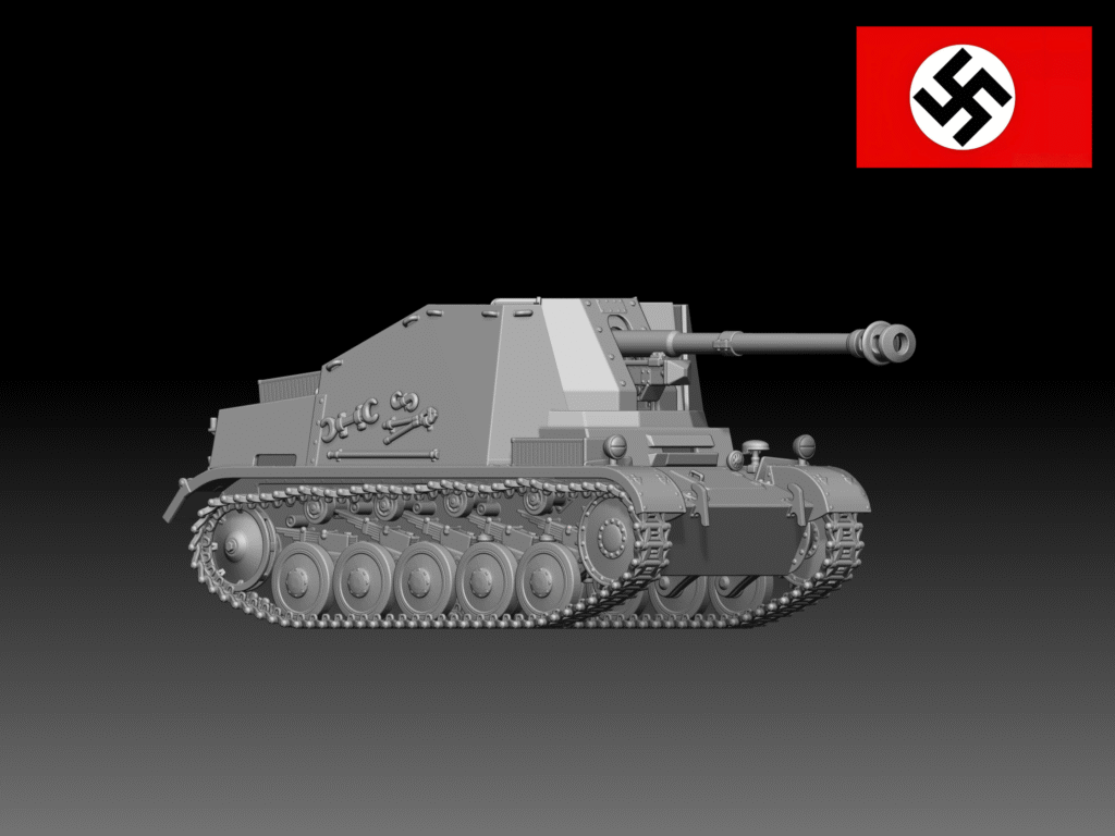 HINODE 1/144レジンキット　未塗装 WW2 ドイツ軍　マルダー II (Sd.kfz.131)対戦車自走砲