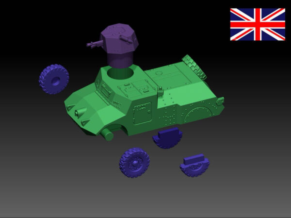 HINODE 1/144レジンキット 未塗装 WW2 イギリス軍 モーリス軽偵察車 - 画像 (5)