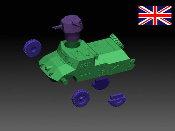 HINODE 1/144レジンキット 未塗装 WW2 イギリス軍 モーリス軽偵察車 - 画像 (5)