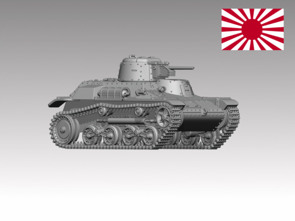 HINODE 1/144レジンキット 未塗装 WW2 日本陸軍 九七式 軽装甲車 テケ vol.2 戦車兵2体付