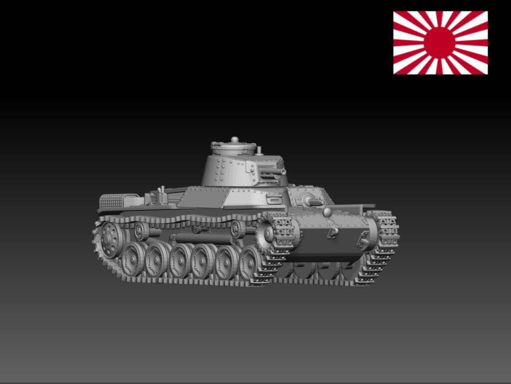 HINODE　1/144レジンキット　未塗装 WW2　日本陸軍 九七式中戦車 B