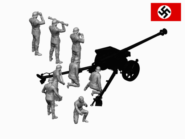 HINODE 1/144 レジンキット  未組立 未塗装 WW2ドイツ軍兵士フィギュア（8体セット） - 画像 (2)