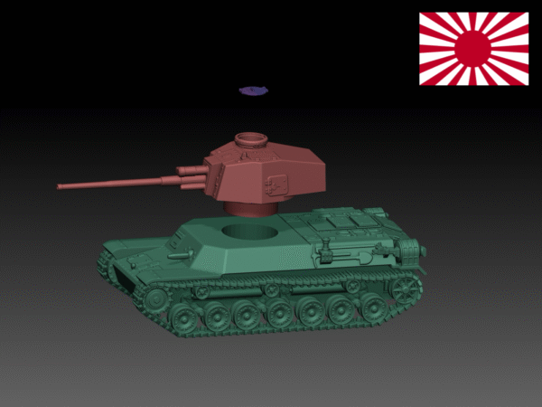 HINODE 1/144レジンキット　未塗装 WW2 日本陸軍 四式中戦車 チト　A - 画像 (6)