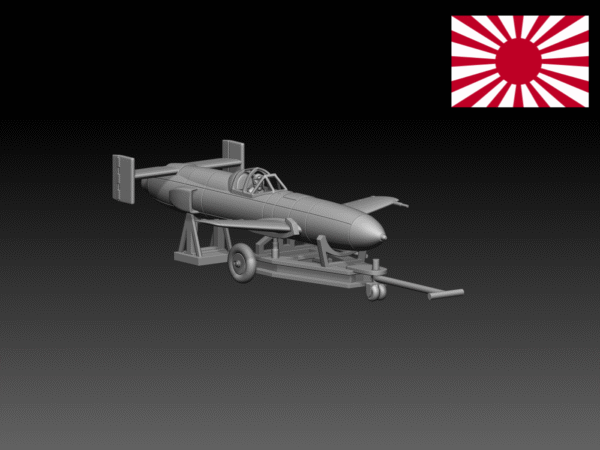 HINODE 1/144レジンキット　未塗装 WW2 日本海軍　桜花 (航空機)22型 デカール&兵士フィギュア付き　ウイングキットコレクション