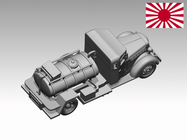 HINODE 1/144レジンキット　未塗装 WW2 日本軍　TX40 燃料補給車 - 画像 (3)