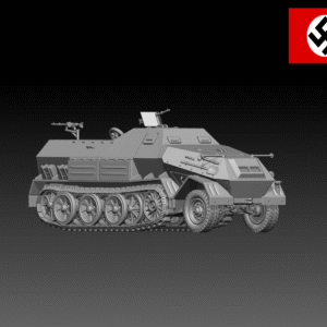 HINODE 1/144レジンキット 未塗装 WW2 ドイツ軍 Sd.Kfz.8 DB10 装甲兵員輸送車