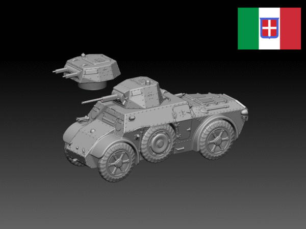 HINODE 1/144 レジンキット 未塗装 WW2 イタリア軍 AB40/AB41 装甲車 - 画像 (4)