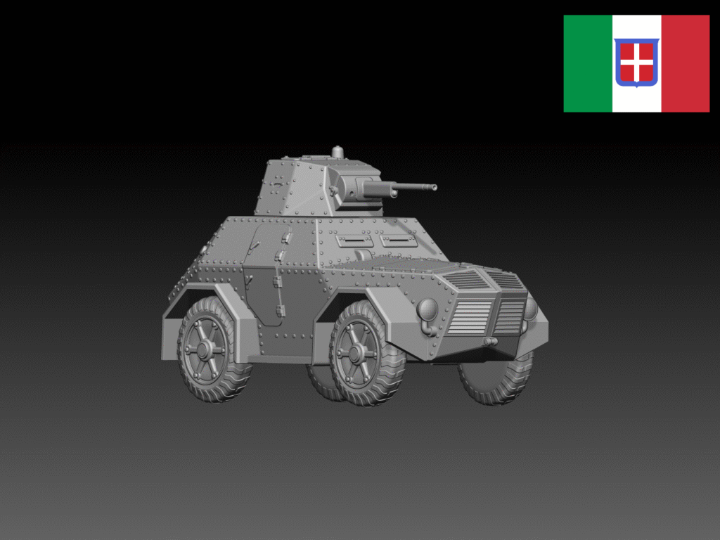 HINODE 1/144 レジンキット 未塗装 WW2 イタリア軍 ヴィベルティ AS43 装甲車