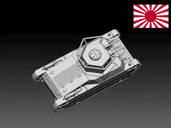 HINODE 1/144レジンキット 未塗装 WW2日本陸軍 愛 九六式重戦車 Ai-96 初期型 - 画像 (2)