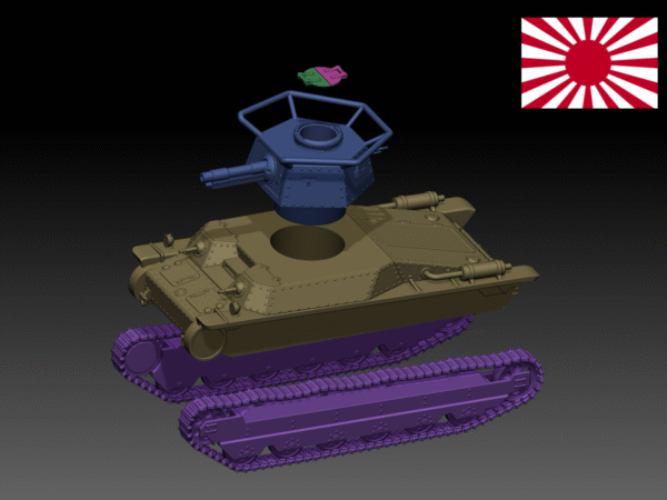 HINODE 1/144 レジンキット 未塗装 WW2 日本陸軍 愛 九六式重戦車 Ai-96 後期型 - 画像 (4)