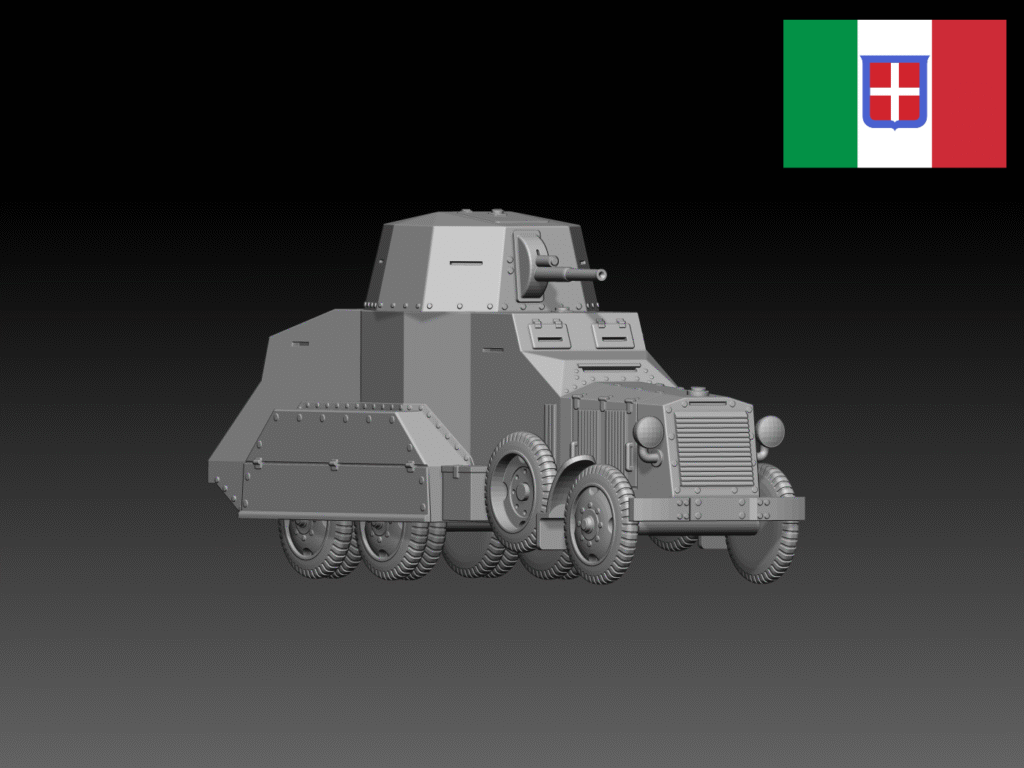 HINODE 1/144 レジンキット 未塗装 WW2 イタリア軍 FIAT 611C 装甲車