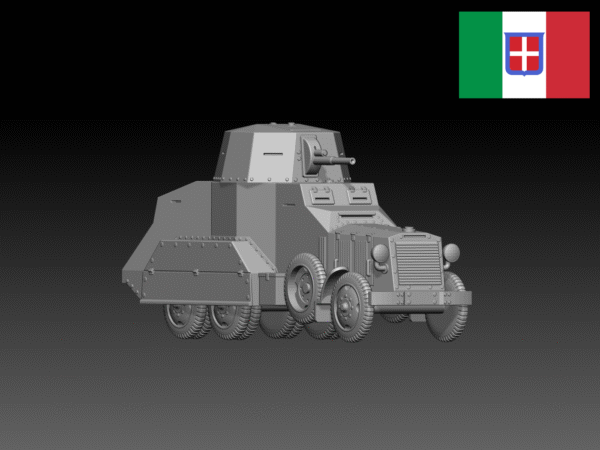 HINODE 1/144 レジンキット 未塗装 WW2 イタリア軍 FIAT 611C 装甲車