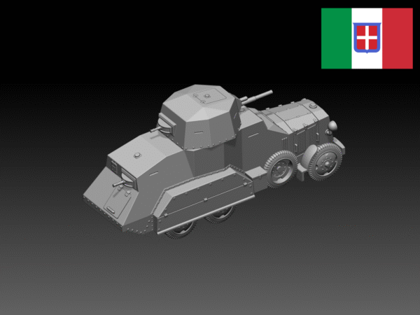 HINODE 1/144 レジンキット 未塗装 WW2 イタリア軍 FIAT 611C 装甲車 - 画像 (3)
