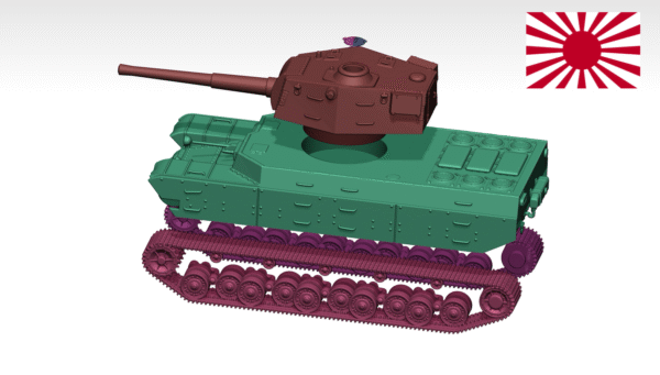 HINODE 1/144 レジンキット　未塗装 WW2 日本陸軍 四式重戦車 Type 4 Heavy(十五糎 45口径） - 画像 (4)