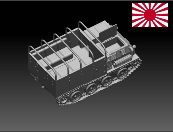 HINODE 1/144レジンキット 未塗装 WW2 日本陸軍 一式装甲兵車 ホキ 装甲兵員輸送車 B - 画像 (3)