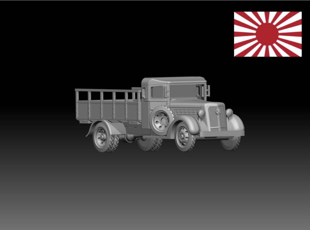 HINODE 1/144 レジンキット 未塗装 WW2日本陸軍 九七式自動貨車 トラック 軍用車両 B
