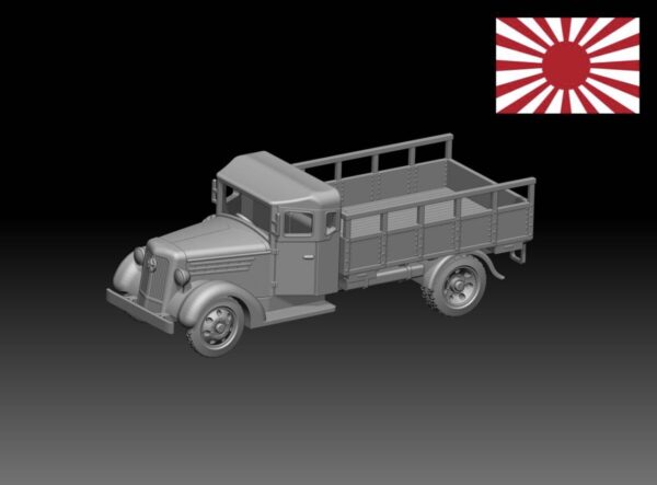 HINODE 1/144 レジンキット　未塗装 WW2日本陸軍 九七式自動貨車　トラック　軍用車両　B - 画像 (2)