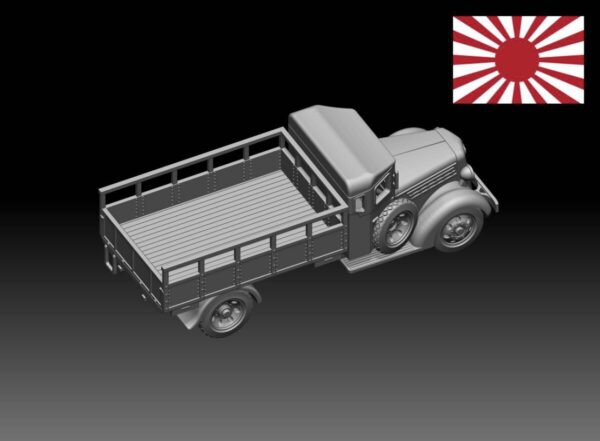 HINODE 1/144 レジンキット　未塗装 WW2日本陸軍 九七式自動貨車　トラック　軍用車両　B - 画像 (3)