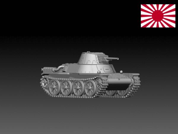 HINODE 1/144レジンキット　未塗装 WW2　日本陸軍 九八式軽戦車 ケニＢ型