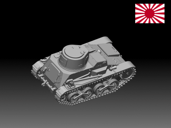 HINODE 1/144レジンキット 未塗装 WW2 日本陸軍 豆戦車 九四式軽装甲車 TK 前期型 - 画像 (3)