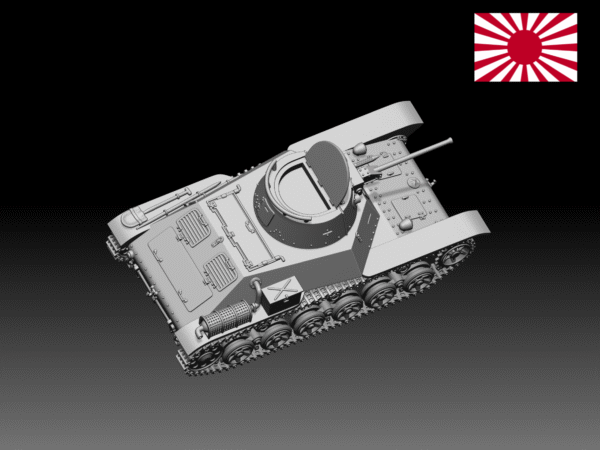 HINODE 1/144レジンキット未塗装 WW2 日本陸軍 二式軽戦車 ケト - 画像 (4)