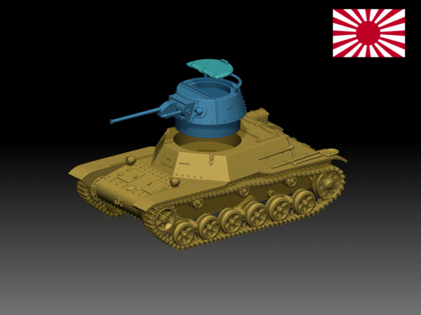 HINODE 1/144レジンキット未塗装 WW2 日本陸軍 二式軽戦車 ケト - 画像 (5)