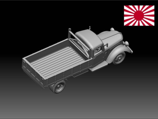 HINODE 1/144レジンキット 未塗装 WW2 日本陸軍 　　日産180型トラック - 画像 (3)