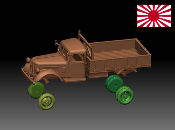 HINODE 1/144レジンキット 未塗装 WW2 日本陸軍 　　日産180型トラック - 画像 (4)