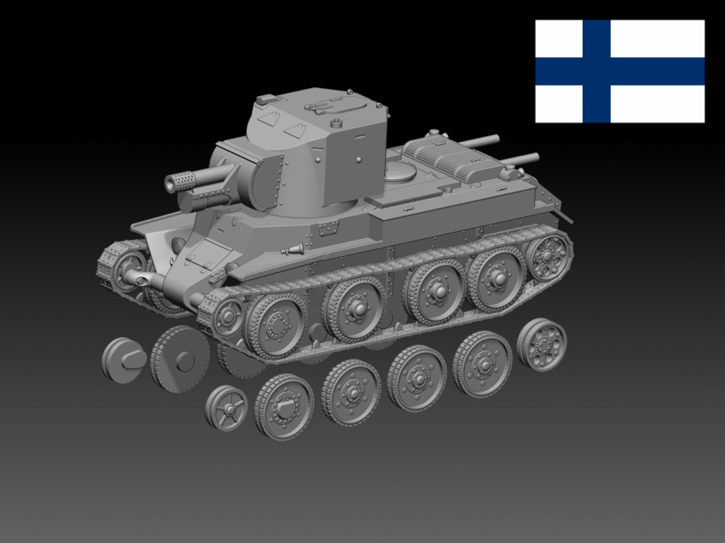 HINODE 1/144レジンキット 未塗装 WW2 フィンランド軍 BT-42 突撃砲