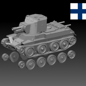 HINODE 1/144レジンキット 未塗装 WW2 フィンランド軍 BT-42 突撃砲