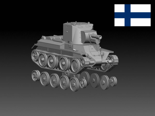 HINODE 1/144レジンキット 未塗装 WW2 フィンランド軍 BT-42 突撃砲 - 画像 (2)