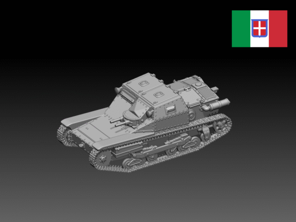 HINODE 1/144レジンキット 未塗装 WW2 イタリア軍 CV35-Breda-38 軽戦車