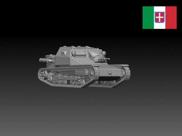 HINODE 1/144レジンキット 未塗装 WW2 イタリア軍 CV35-Breda-38 軽戦車 - 画像 (2)