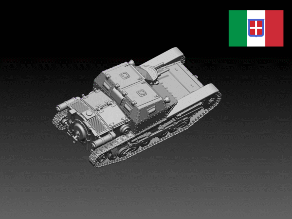 HINODE 1/144レジンキット 未塗装 WW2 イタリア軍 CV35-Breda-38 軽戦車 - 画像 (3)