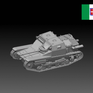HINODE 1/144レジンキット 未塗装 WW2 イタリア軍 CV35 CC快速戦車 火力支援型