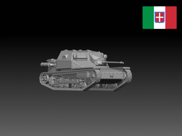 HINODE 1/144レジンキット 未塗装 WW2 イタリア軍 CV35 CC快速戦車 火力支援型 - 画像 (2)