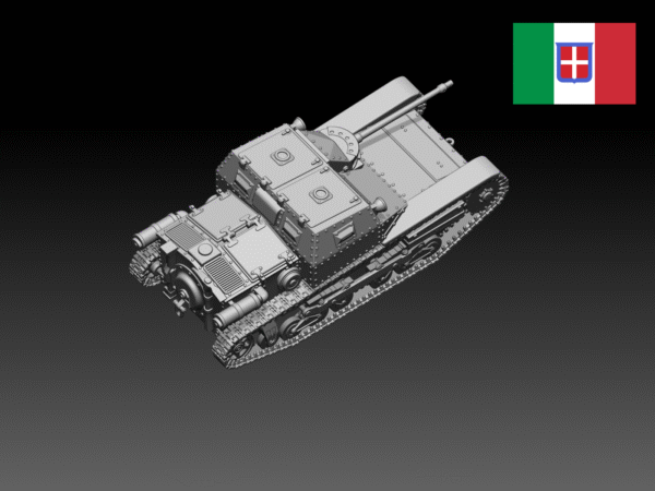 HINODE 1/144レジンキット 未塗装 WW2 イタリア軍 CV35 CC快速戦車 火力支援型 - 画像 (3)