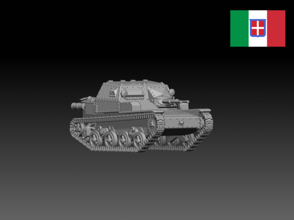 HINODE 1/144レジンキット 未塗装 WW2 イタリア軍 CV38 軽戦車 - 画像 (2)