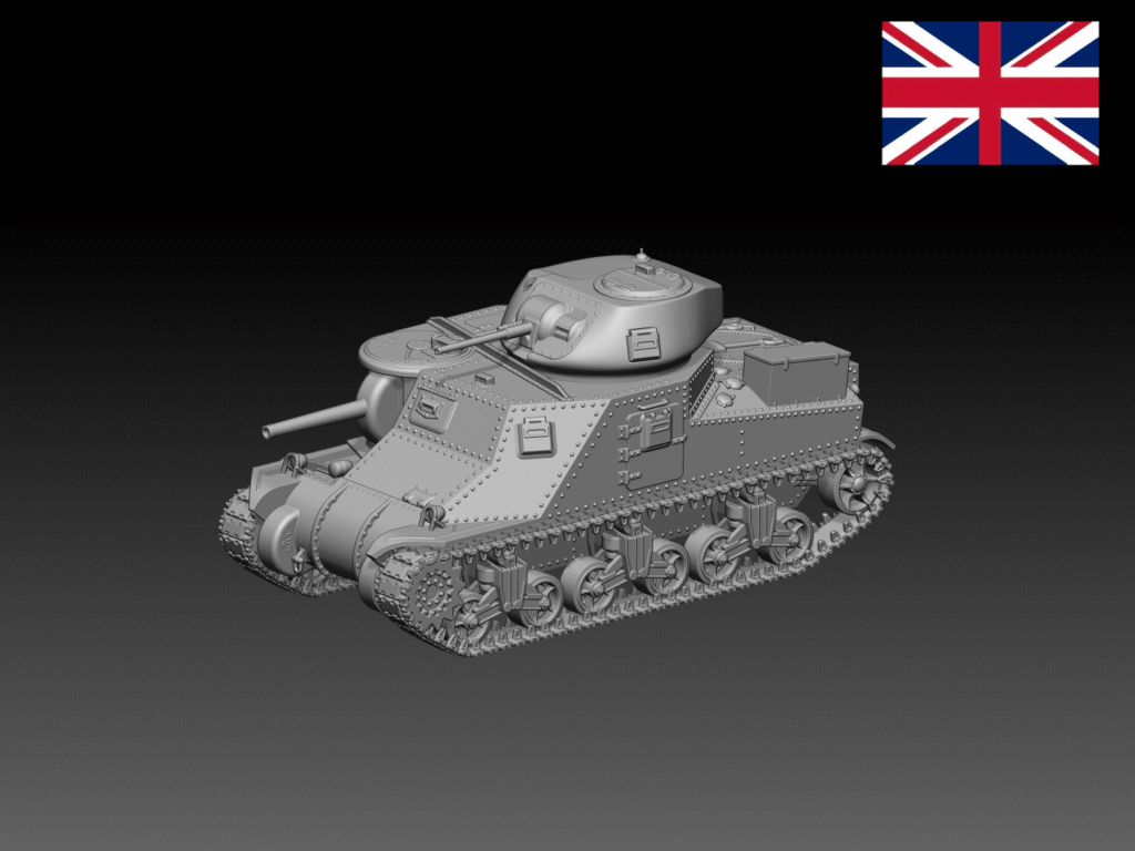 HINODE 1/144レジンキット 未塗装 WW2 アメリカ軍 イギリス軍 M3グラント中戦車